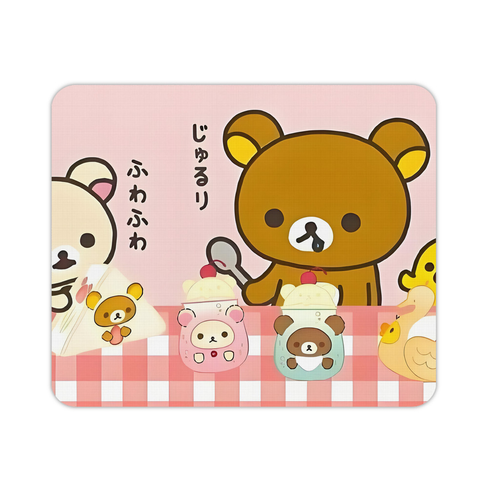 （画像用） リラックマ リラックマ キイロイトリ Rilakkuma Korilakkuma Kiiroitori マウスパッド ステッチ加工 ラバー素材 防水 滑り止め 超薄型 ゲーミング/オフィス対応