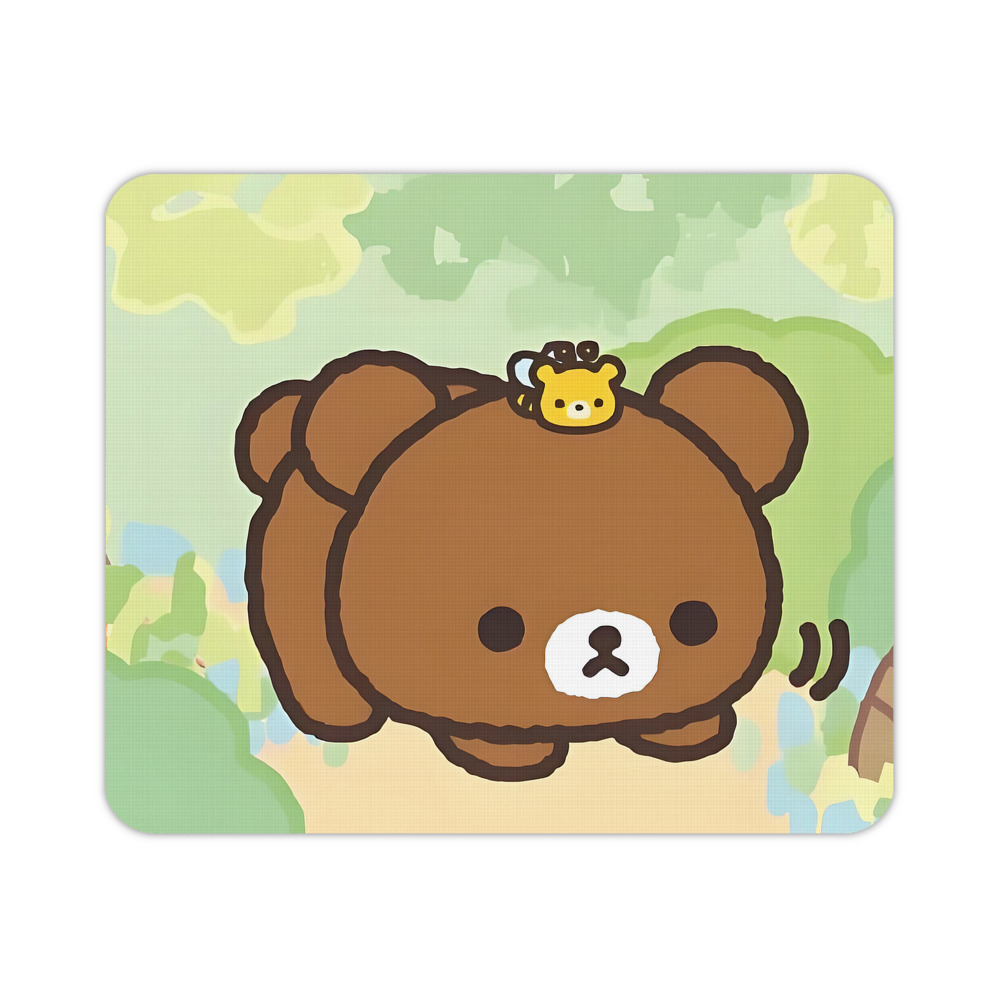 （画像用） リラックマ リラックマ キイロイトリ Rilakkuma Korilakkuma Kiiroitori マウスパッド ステッチ加工 ラバー素材 防水 滑り止め 超薄型 ゲーミング/オフィス対応