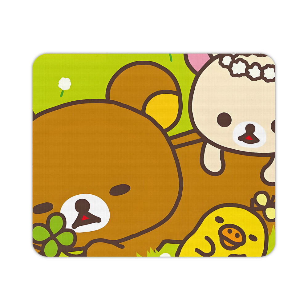 （画像用） リラックマ リラックマ キイロイトリ Rilakkuma Korilakkuma Kiiroitori マウスパッド ステッチ加工 ラバー素材 防水 滑り止め 超薄型 ゲーミング/オフィス対応