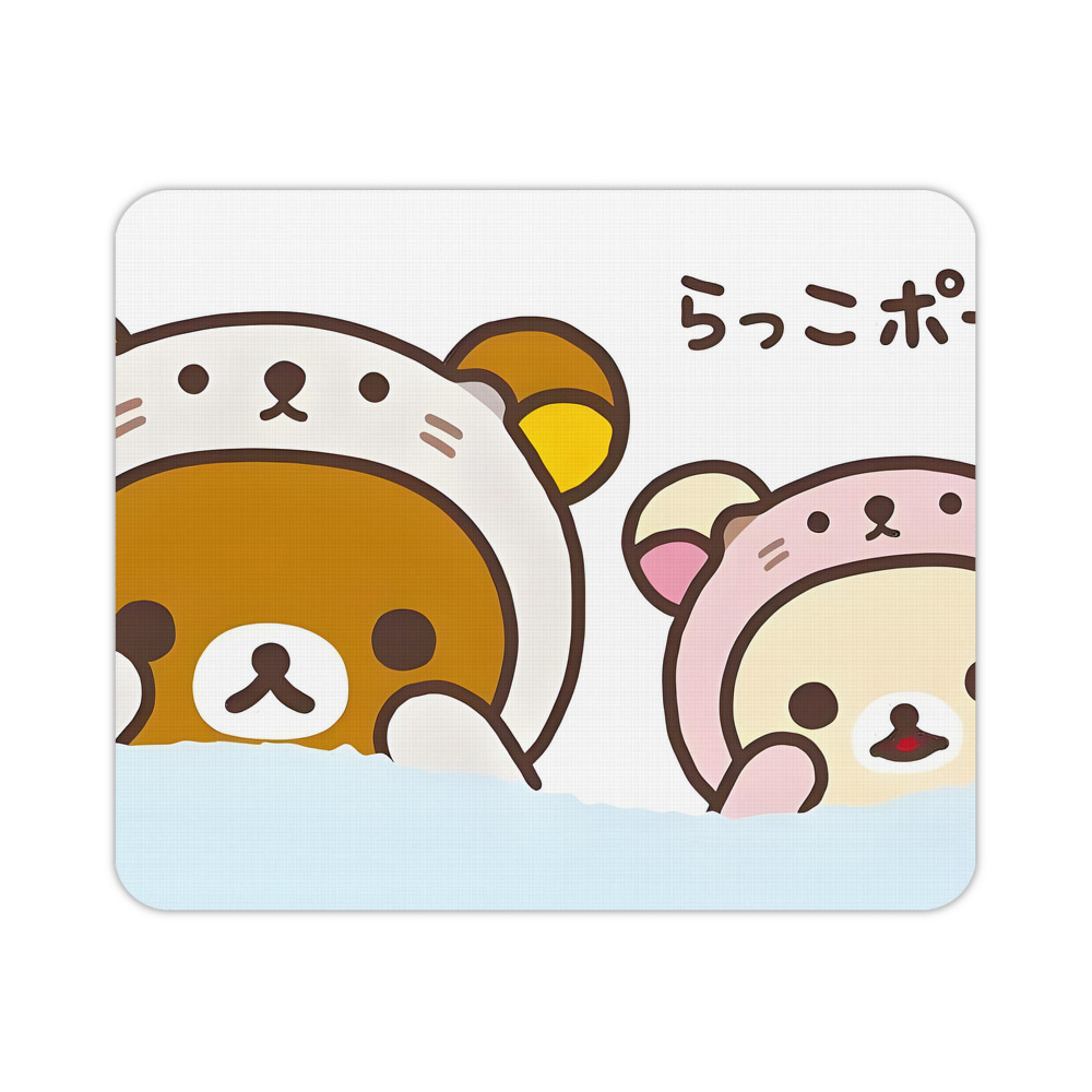 （画像用） リラックマ リラックマ キイロイトリ Rilakkuma Korilakkuma Kiiroitori マウスパッド ステッチ加工 ラバー素材 防水 滑り止め 超薄型 ゲーミング/オフィス対応