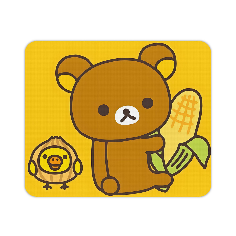 （画像用） リラックマ リラックマ キイロイトリ Rilakkuma Korilakkuma Kiiroitori マウスパッド ステッチ加工 ラバー素材 防水 滑り止め 超薄型 ゲーミング/オフィス対応