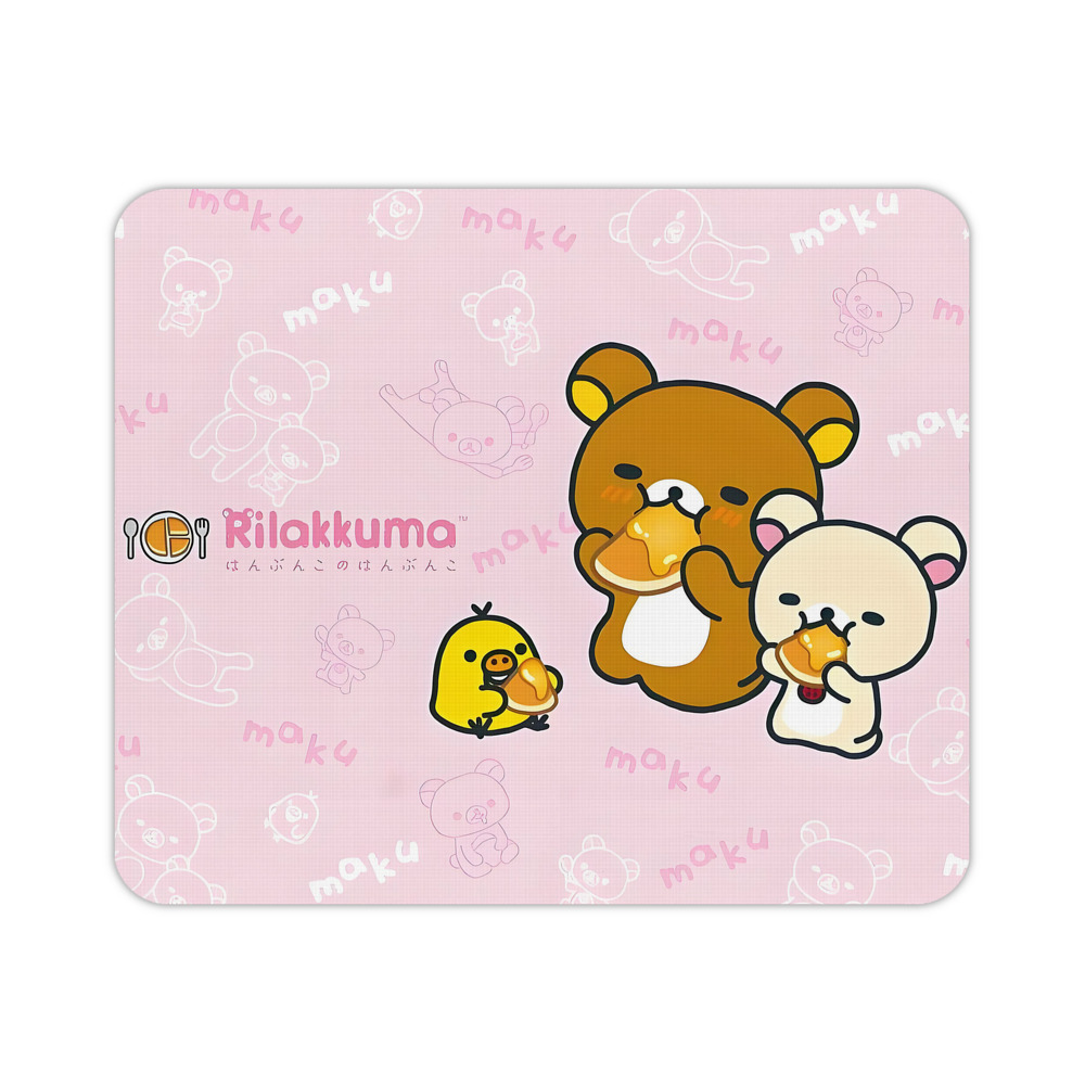 （画像用） リラックマ リラックマ キイロイトリ Rilakkuma Korilakkuma Kiiroitori マウスパッド ステッチ加工 ラバー素材 防水 滑り止め 超薄型 ゲーミング/オフィス対応