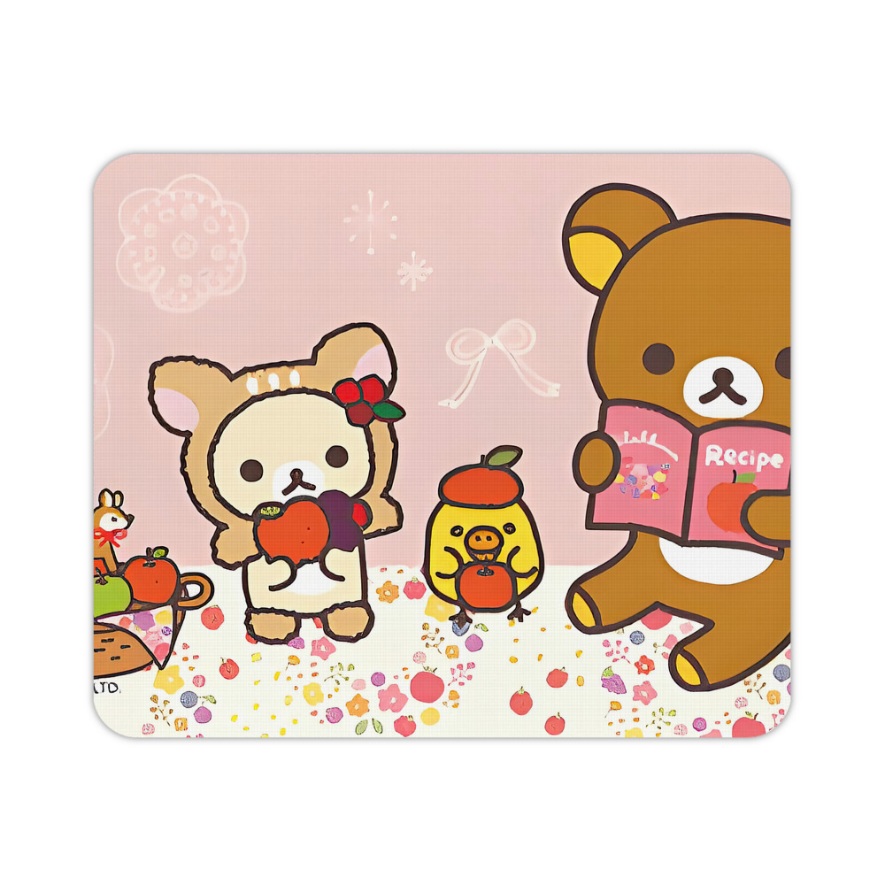 （画像用） リラックマ リラックマ キイロイトリ Rilakkuma Korilakkuma Kiiroitori マウスパッド ステッチ加工 ラバー素材 防水 滑り止め 超薄型 ゲーミング/オフィス対応