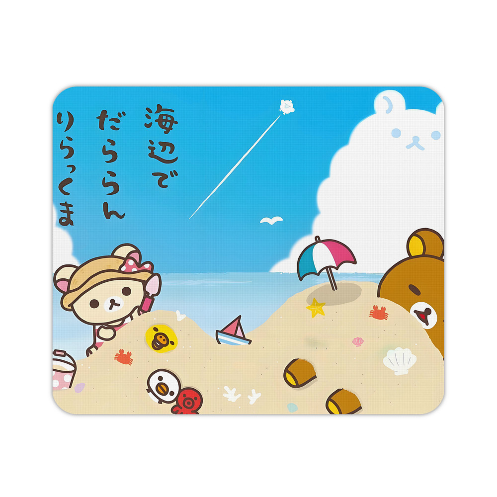 （画像用） リラックマ リラックマ キイロイトリ Rilakkuma Korilakkuma Kiiroitori マウスパッド ステッチ加工 ラバー素材 防水 滑り止め 超薄型 ゲーミング/オフィス対応