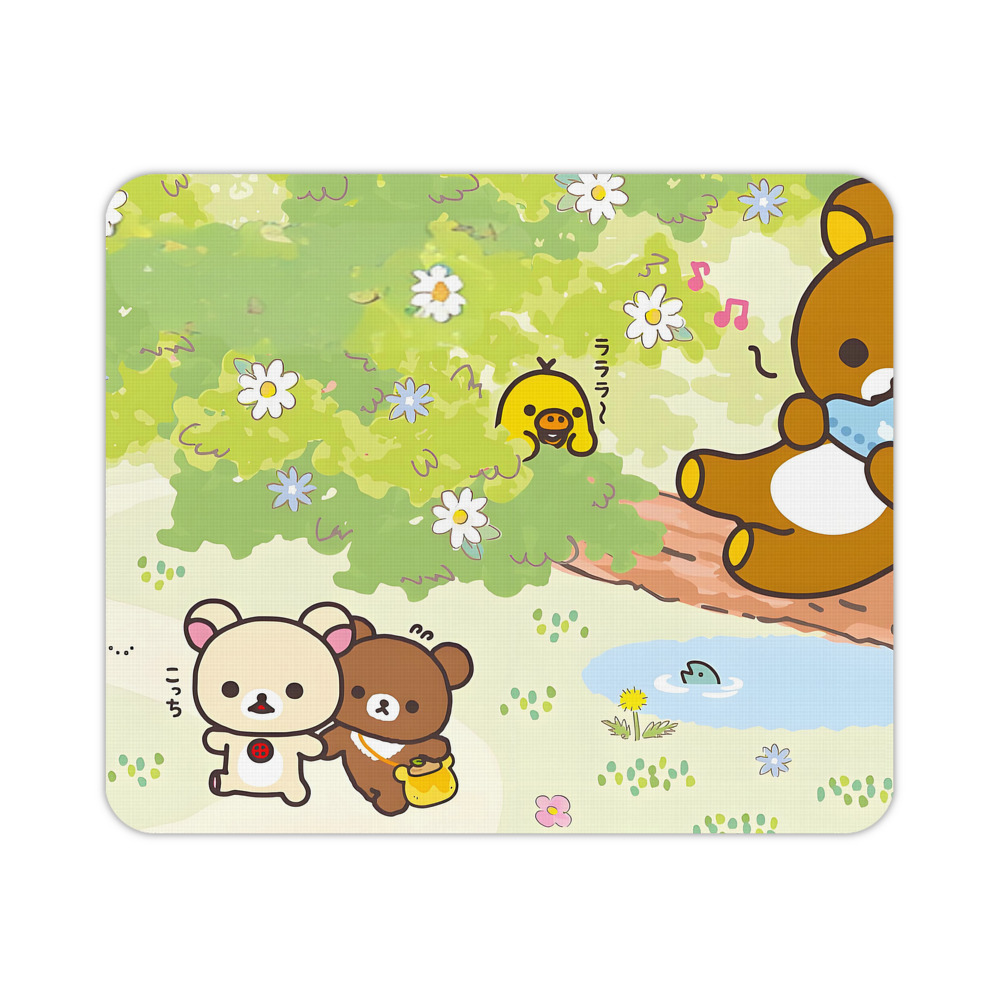 （画像用） リラックマ リラックマ キイロイトリ Rilakkuma Korilakkuma Kiiroitori マウスパッド ステッチ加工 ラバー素材 防水 滑り止め 超薄型 ゲーミング/オフィス対応