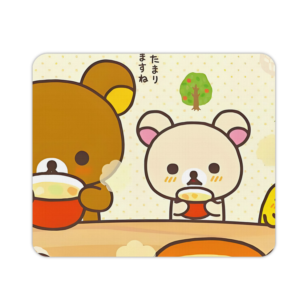 （画像用） リラックマ リラックマ キイロイトリ Rilakkuma Korilakkuma Kiiroitori マウスパッド ステッチ加工 ラバー素材 防水 滑り止め 超薄型 ゲーミング/オフィス対応