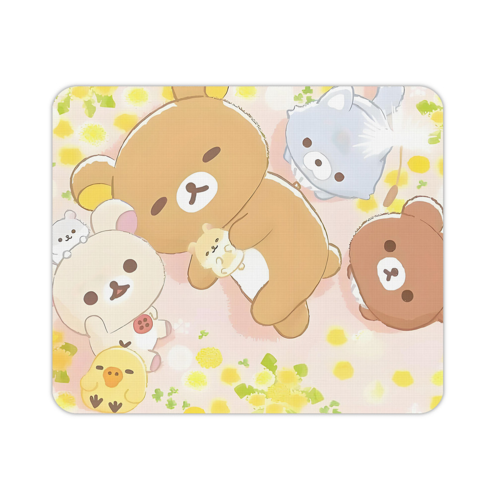 （画像用） リラックマ リラックマ キイロイトリ Rilakkuma Korilakkuma Kiiroitori マウスパッド ステッチ加工 ラバー素材 防水 滑り止め 超薄型 ゲーミング/オフィス対応