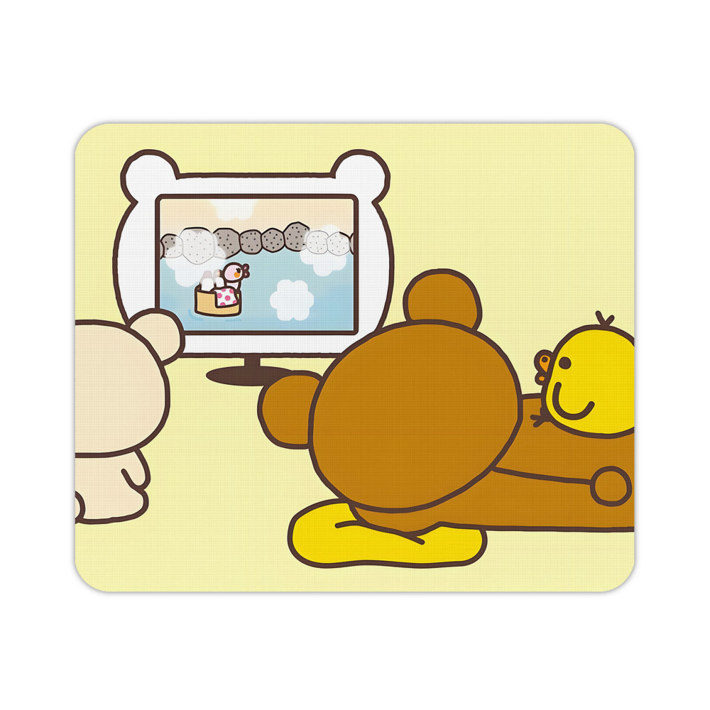 （画像用） リラックマ リラックマ キイロイトリ Rilakkuma Korilakkuma Kiiroitori マウスパッド ステッチ加工 ラバー素材 防水 滑り止め 超薄型 ゲーミング/オフィス対応