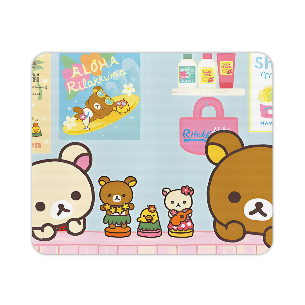 （画像用） リラックマ リラックマ キイロイトリ Rilakkuma Korilakkuma Kiiroitori マウスパッド ステッチ加工 ラバー素材 防水 滑り止め 超薄型 ゲーミング/オフィス対応