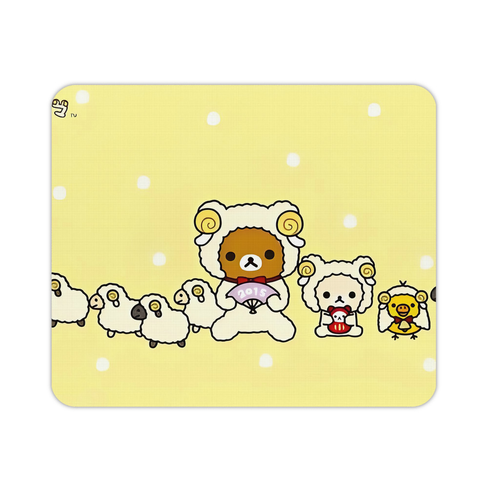 （画像用） リラックマ リラックマ キイロイトリ Rilakkuma Korilakkuma Kiiroitori マウスパッド ステッチ加工 ラバー素材 防水 滑り止め 超薄型 ゲーミング/オフィス対応
