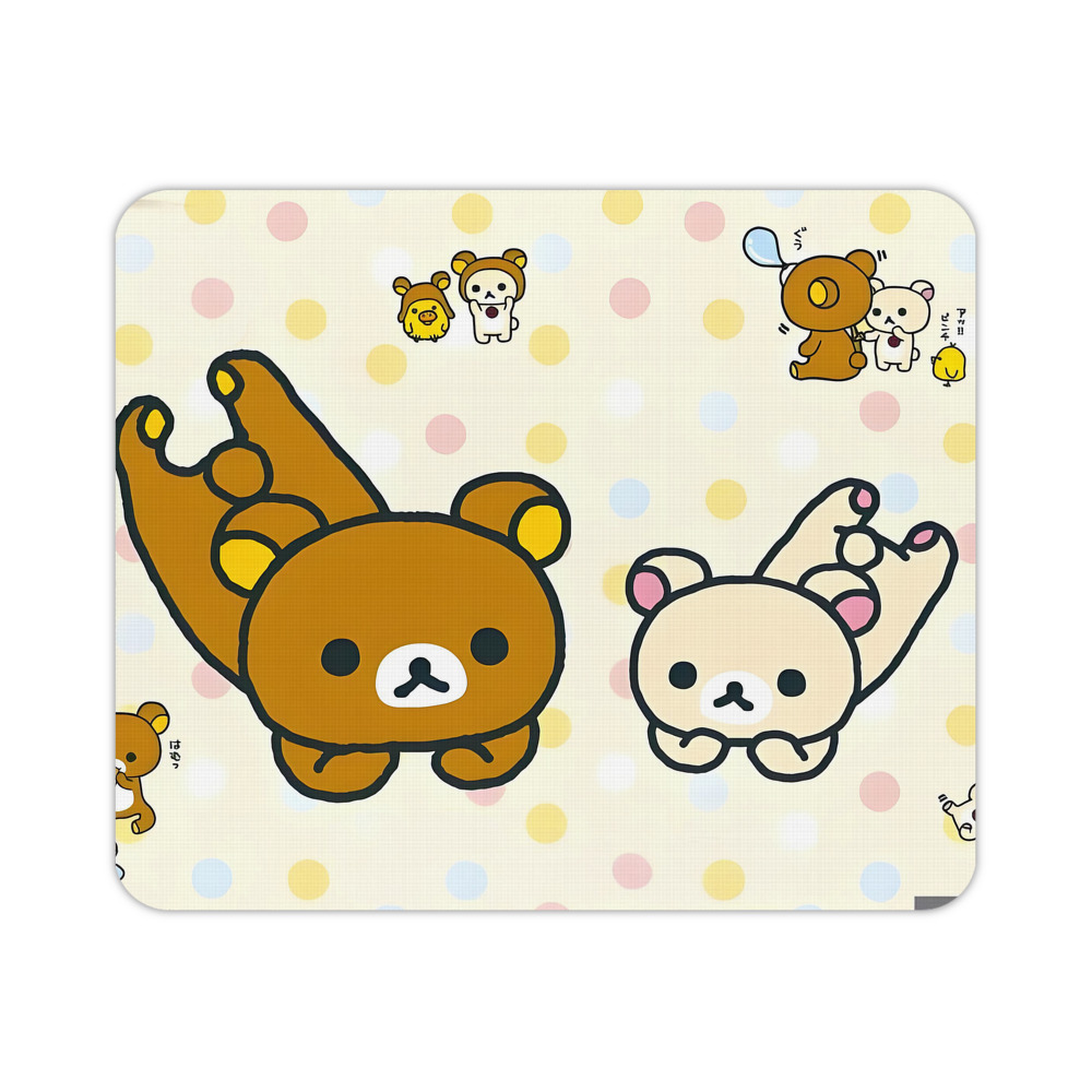 （画像用） リラックマ リラックマ キイロイトリ Rilakkuma Korilakkuma Kiiroitori マウスパッド ステッチ加工 ラバー素材 防水 滑り止め 超薄型 ゲーミング/オフィス対応