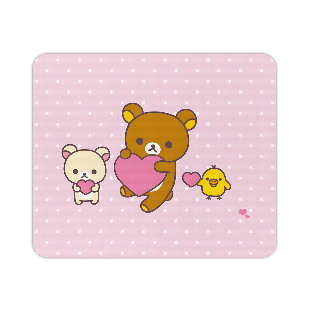 （画像用） リラックマ リラックマ キイロイトリ Rilakkuma Korilakkuma Kiiroitori マウスパッド ステッチ加工 ラバー素材 防水 滑り止め 超薄型 ゲーミング/オフィス対応