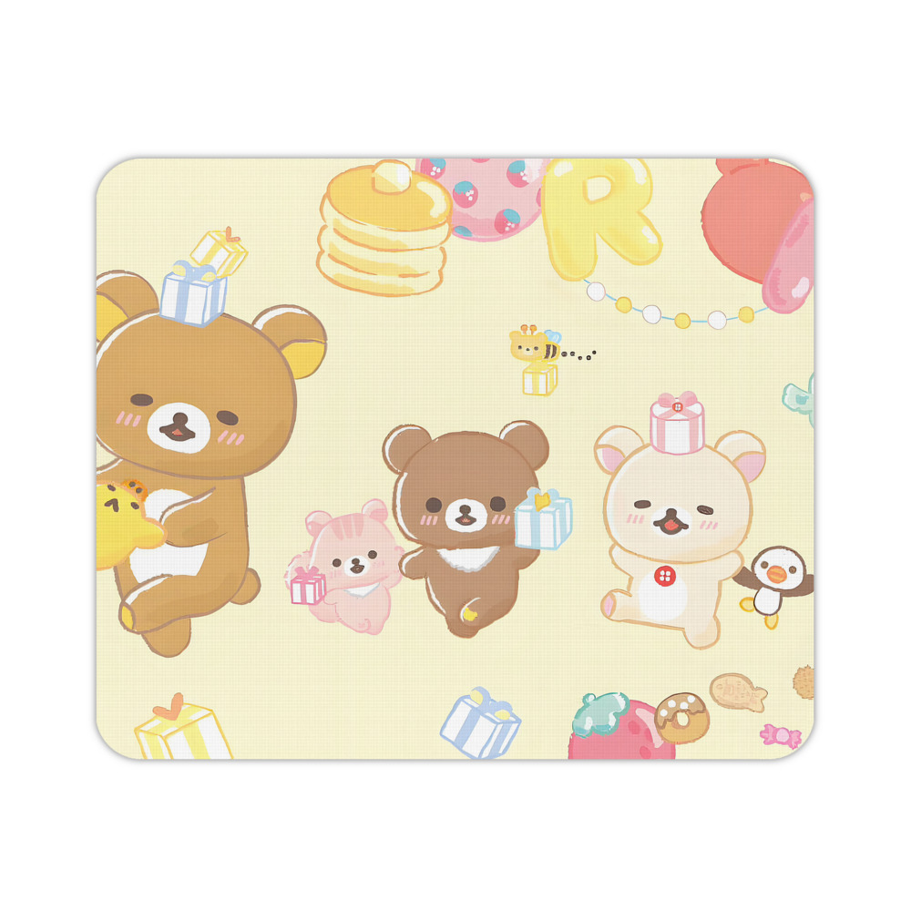 （画像用） リラックマ リラックマ キイロイトリ Rilakkuma Korilakkuma Kiiroitori マウスパッド ステッチ加工 ラバー素材 防水 滑り止め 超薄型 ゲーミング/オフィス対応