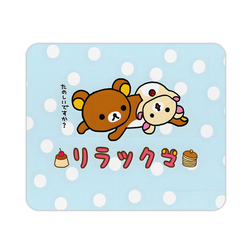 （画像用） リラックマ リラックマ キイロイトリ Rilakkuma Korilakkuma Kiiroitori マウスパッド ステッチ加工 ラバー素材 防水 滑り止め 超薄型 ゲーミング/オフィス対応