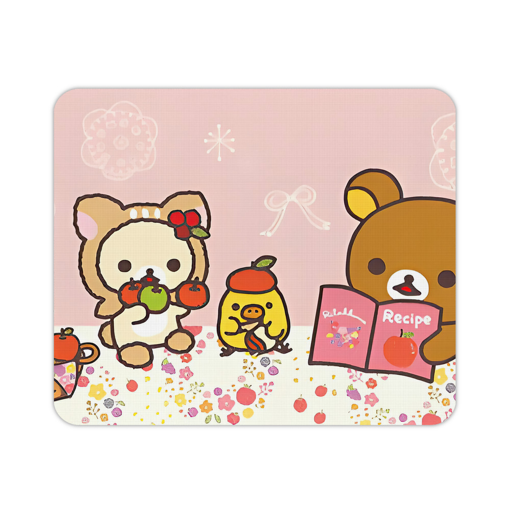（画像用） リラックマ リラックマ キイロイトリ Rilakkuma Korilakkuma Kiiroitori マウスパッド ステッチ加工 ラバー素材 防水 滑り止め 超薄型 ゲーミング/オフィス対応