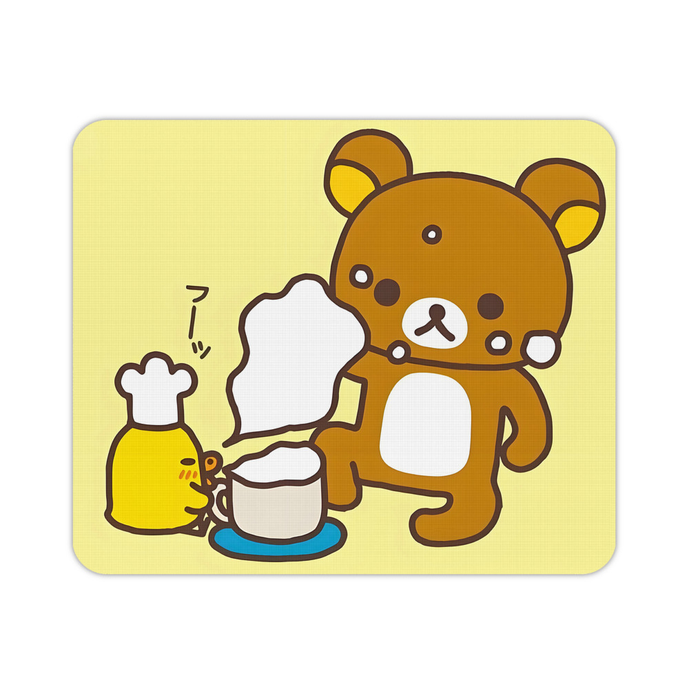 （画像用） リラックマ リラックマ キイロイトリ Rilakkuma Korilakkuma Kiiroitori マウスパッド ステッチ加工 ラバー素材 防水 滑り止め 超薄型 ゲーミング/オフィス対応