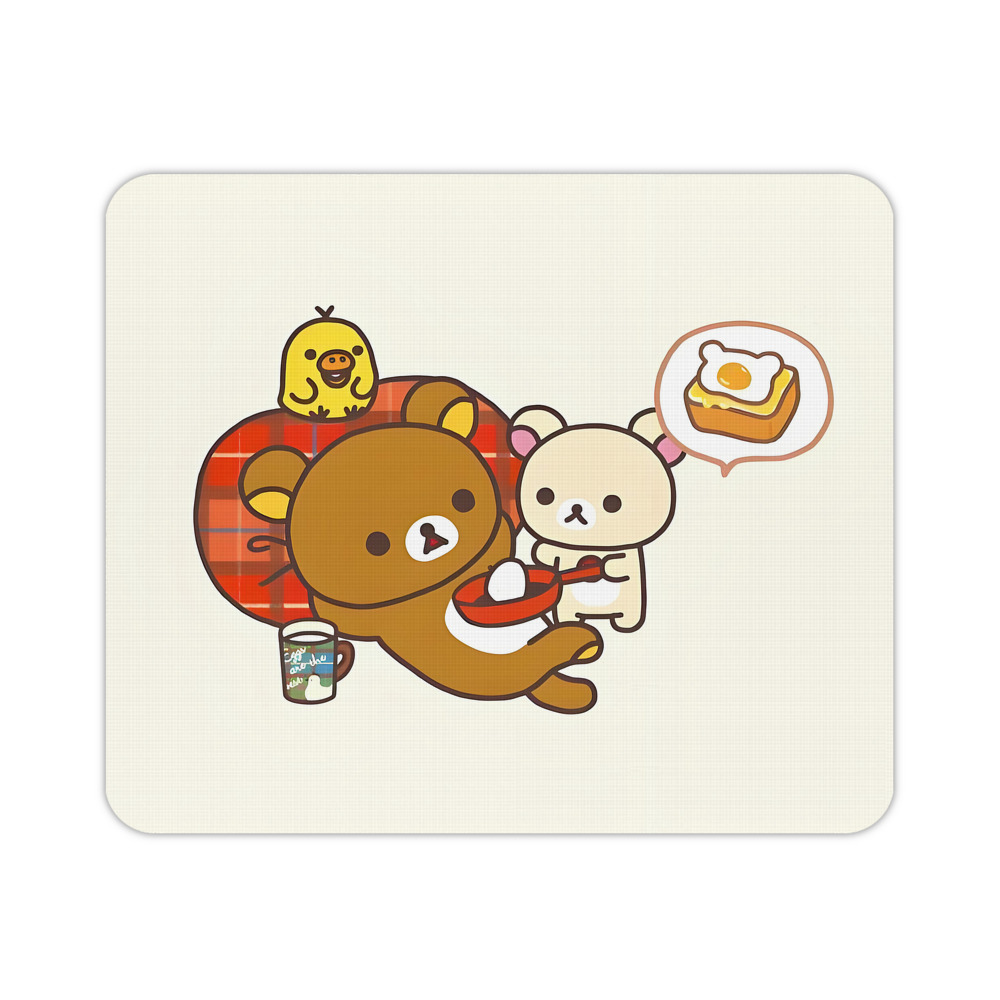 （画像用） リラックマ リラックマ キイロイトリ Rilakkuma Korilakkuma Kiiroitori マウスパッド ステッチ加工 ラバー素材 防水 滑り止め 超薄型 ゲーミング/オフィス対応