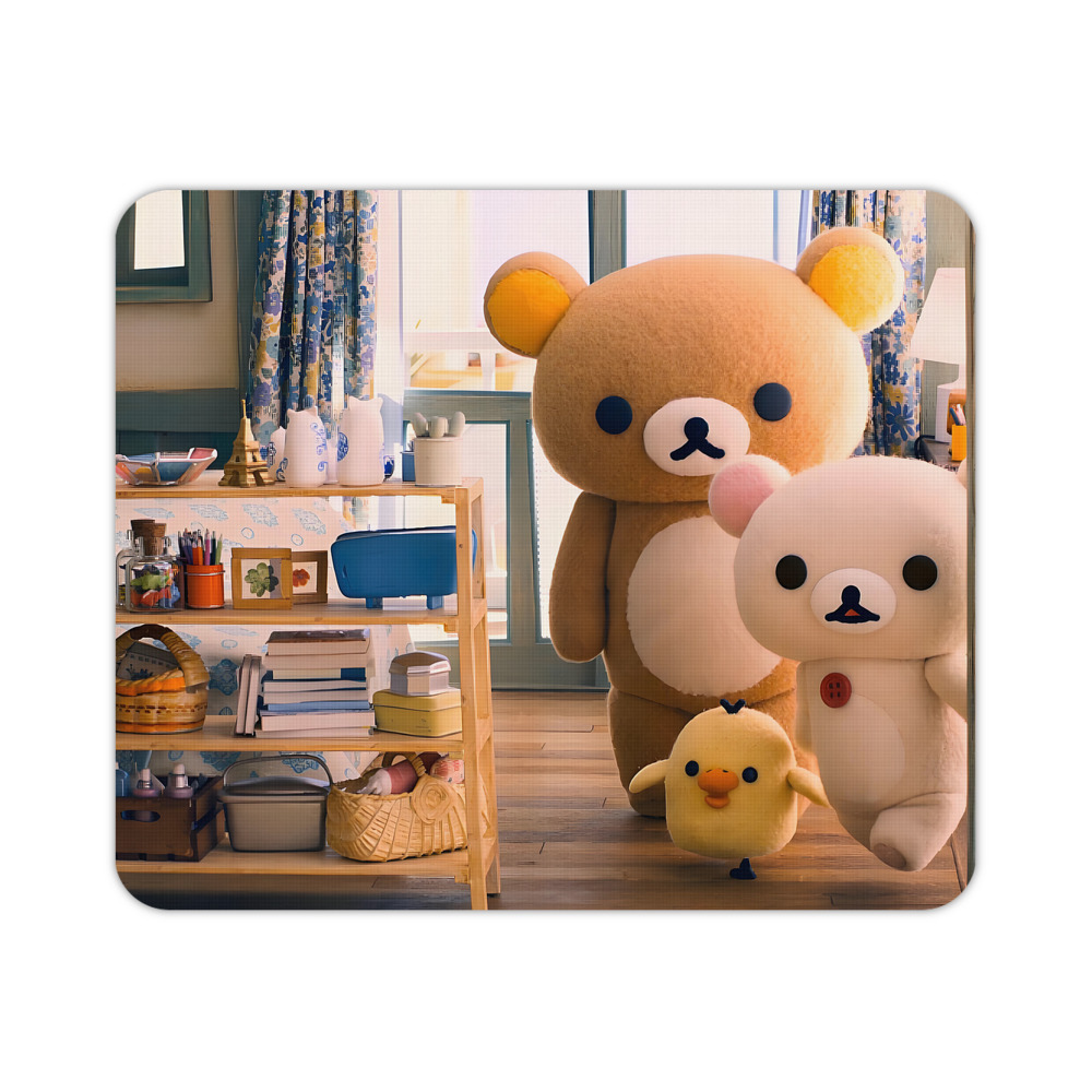 （画像用） リラックマ リラックマ キイロイトリ Rilakkuma Korilakkuma Kiiroitori マウスパッド ステッチ加工 ラバー素材 防水 滑り止め 超薄型 ゲーミング/オフィス対応
