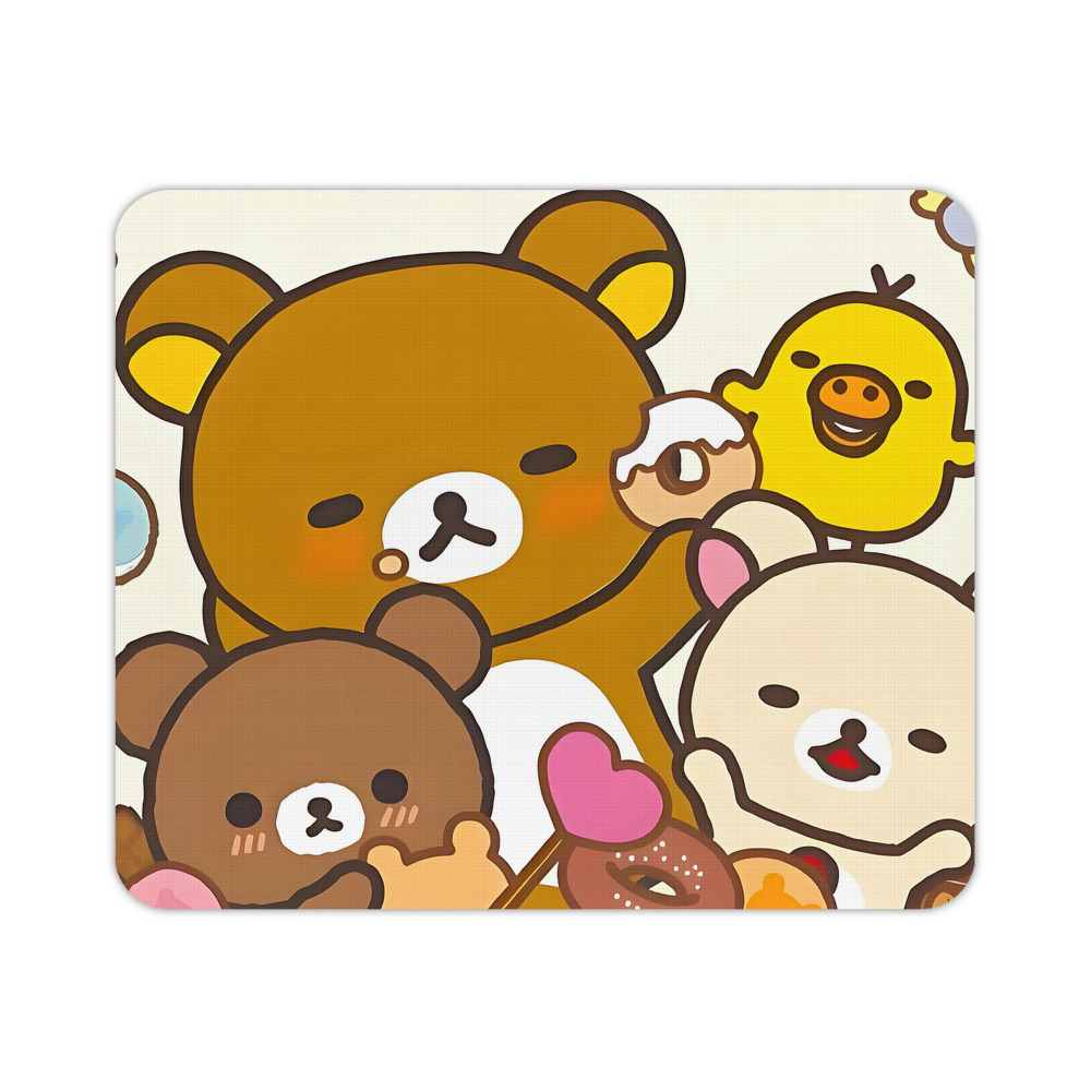 （画像用） リラックマ リラックマ キイロイトリ Rilakkuma Korilakkuma Kiiroitori マウスパッド ステッチ加工 ラバー素材 防水 滑り止め 超薄型 ゲーミング/オフィス対応