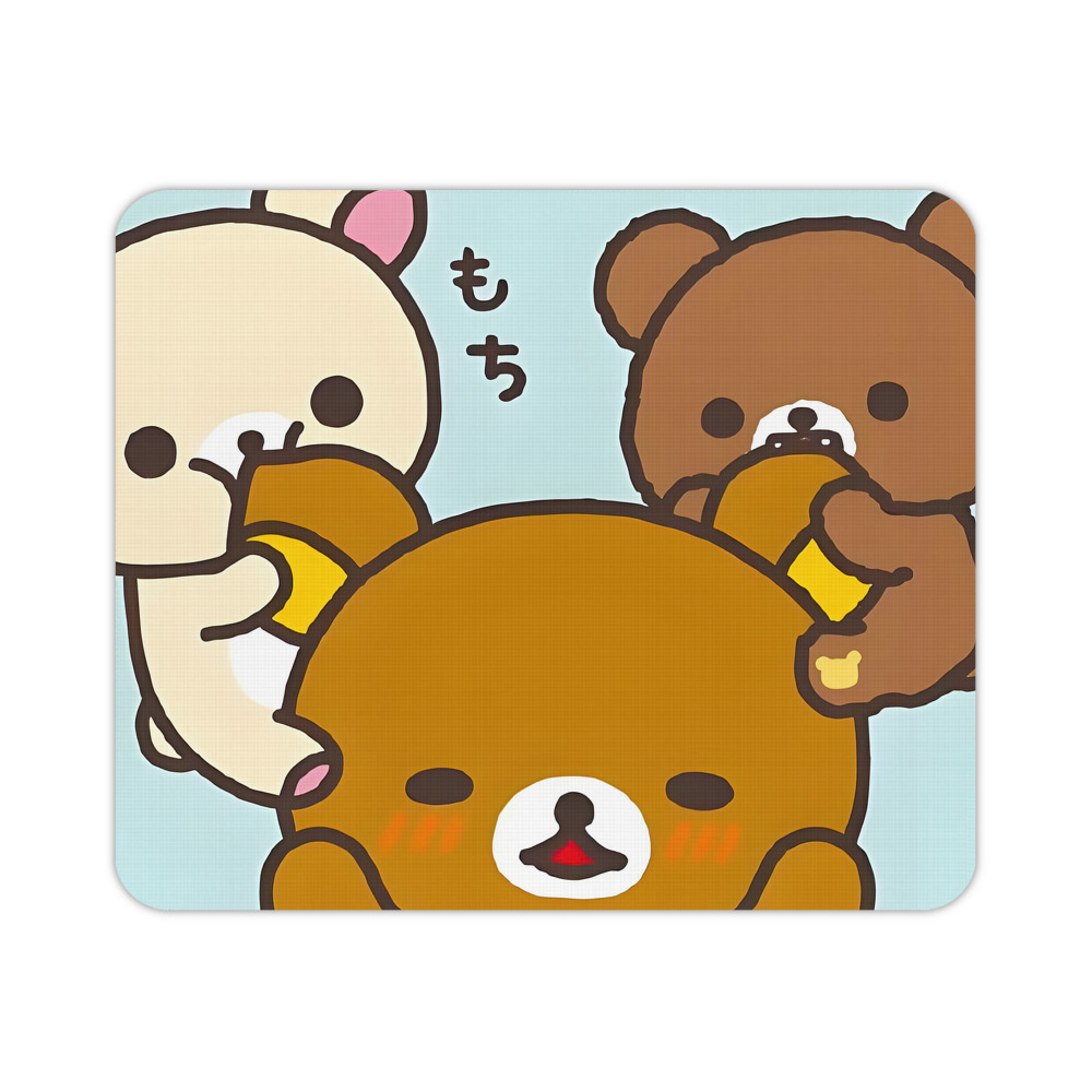 （画像用） リラックマ リラックマ キイロイトリ Rilakkuma Korilakkuma Kiiroitori マウスパッド ステッチ加工 ラバー素材 防水 滑り止め 超薄型 ゲーミング/オフィス対応