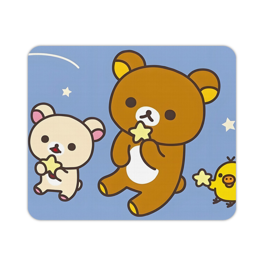 （画像用） リラックマ リラックマ キイロイトリ Rilakkuma Korilakkuma Kiiroitori マウスパッド ステッチ加工 ラバー素材 防水 滑り止め 超薄型 ゲーミング/オフィス対応
