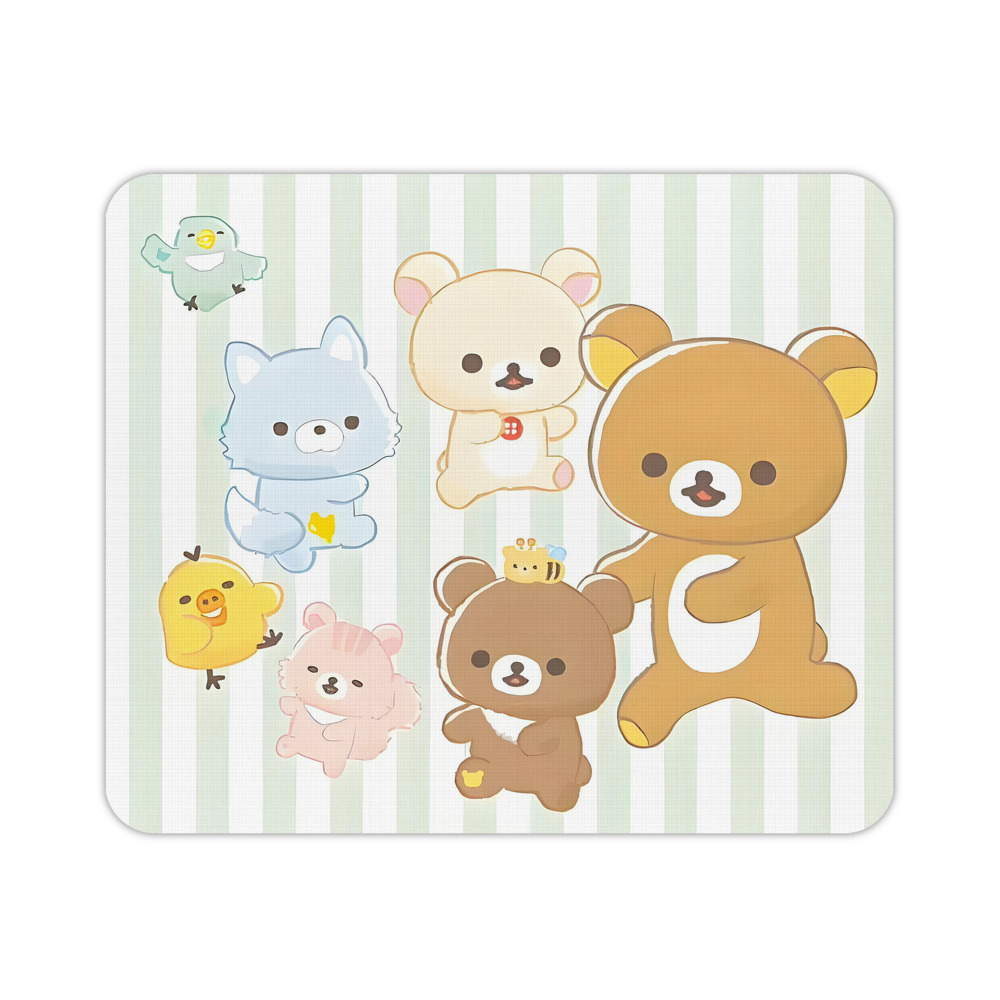 （画像用） リラックマ リラックマ キイロイトリ Rilakkuma Korilakkuma Kiiroitori マウスパッド ステッチ加工 ラバー素材 防水 滑り止め 超薄型 ゲーミング/オフィス対応