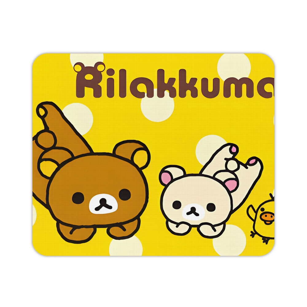 （画像用） リラックマ リラックマ キイロイトリ Rilakkuma Korilakkuma Kiiroitori マウスパッド ステッチ加工 ラバー素材 防水 滑り止め 超薄型 ゲーミング/オフィス対応