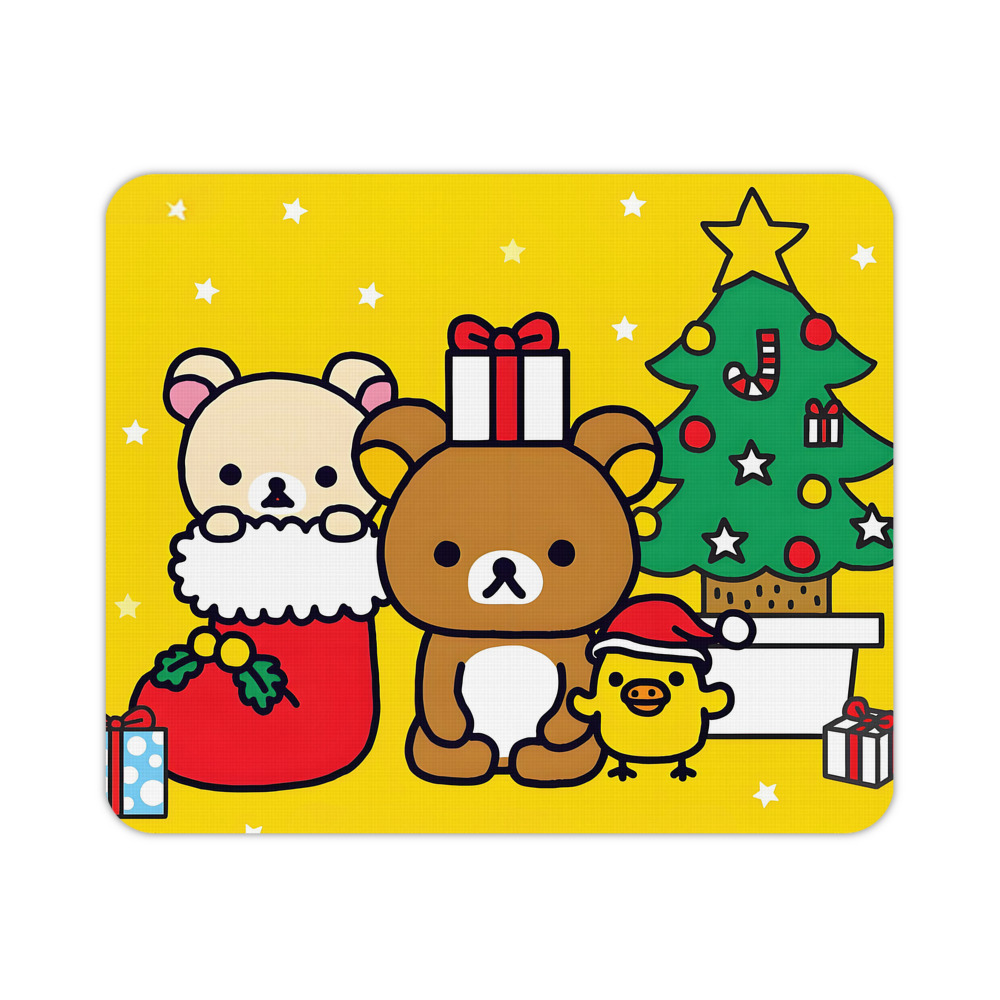 （画像用） リラックマ リラックマ キイロイトリ Rilakkuma Korilakkuma Kiiroitori マウスパッド ステッチ加工 ラバー素材 防水 滑り止め 超薄型 ゲーミング/オフィス対応