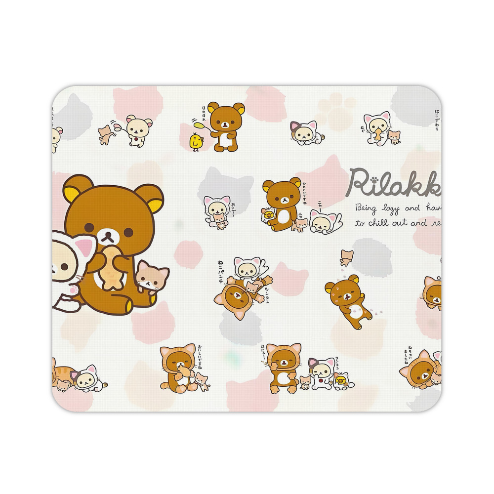 （画像用） リラックマ リラックマ キイロイトリ Rilakkuma Korilakkuma Kiiroitori マウスパッド ステッチ加工 ラバー素材 防水 滑り止め 超薄型 ゲーミング/オフィス対応