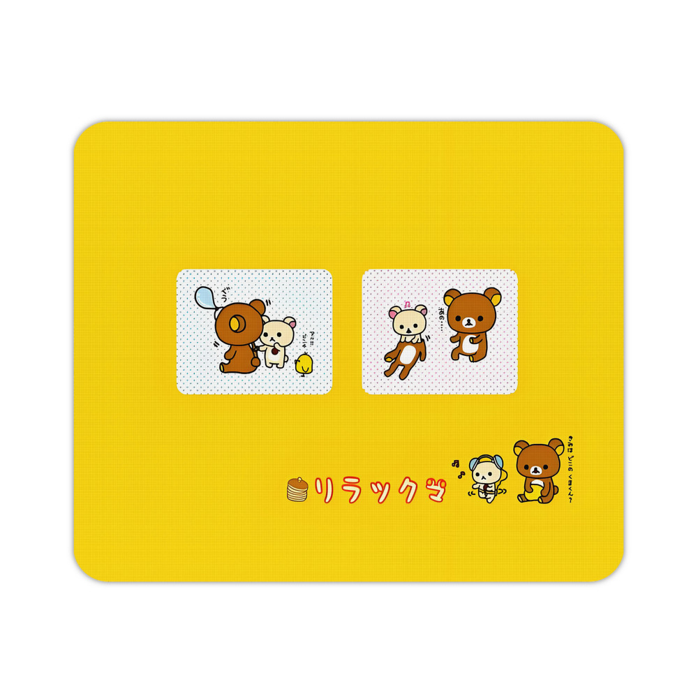 （画像用） リラックマ リラックマ キイロイトリ Rilakkuma Korilakkuma Kiiroitori マウスパッド ステッチ加工 ラバー素材 防水 滑り止め 超薄型 ゲーミング/オフィス対応