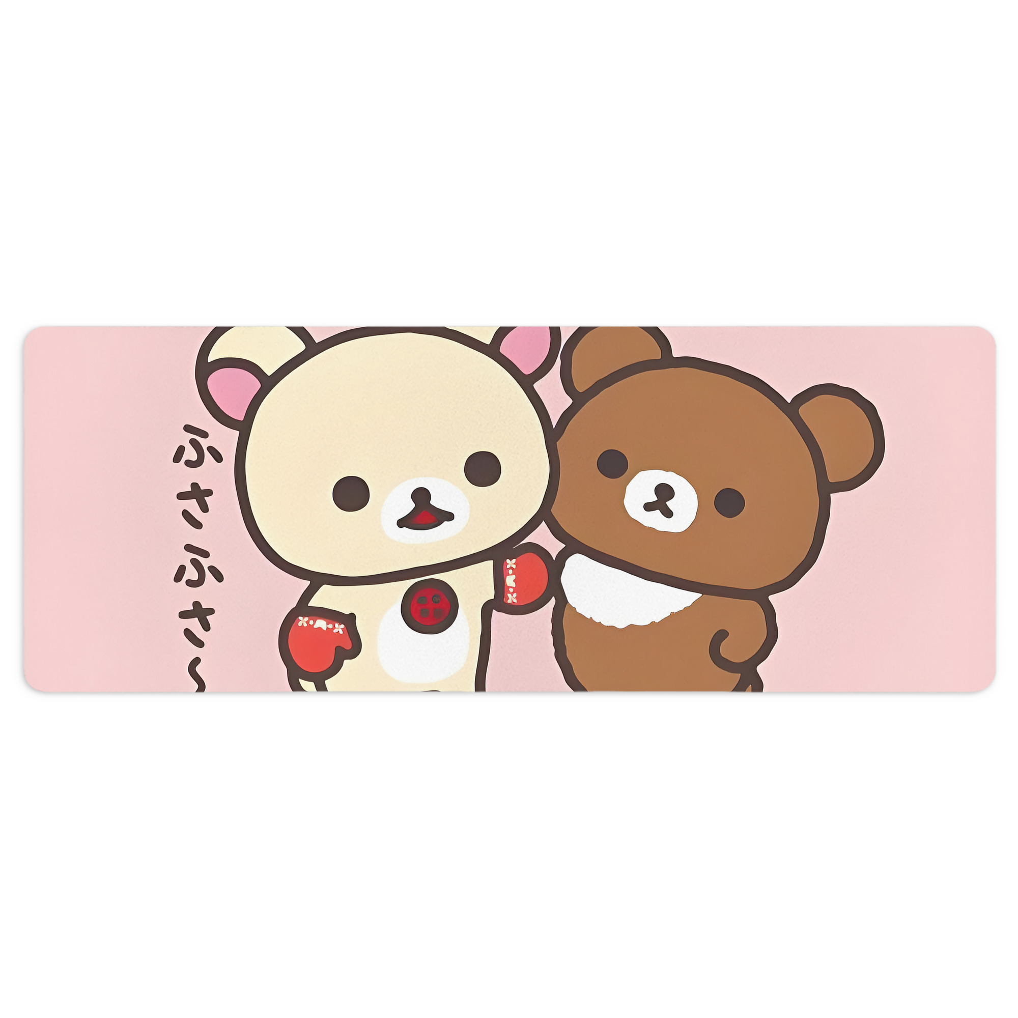 （画像用） リラックマ リラックマ キイロイトリ Rilakkuma Korilakkuma Kiiroitori ステッチ加工 大判デスクマット／滑り止めマウスパッド