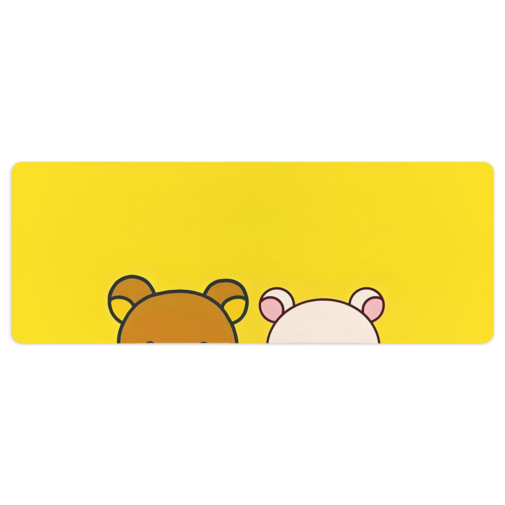 （画像用） リラックマ リラックマ キイロイトリ Rilakkuma Korilakkuma Kiiroitori ステッチ加工 大判デスクマット／滑り止めマウスパッド