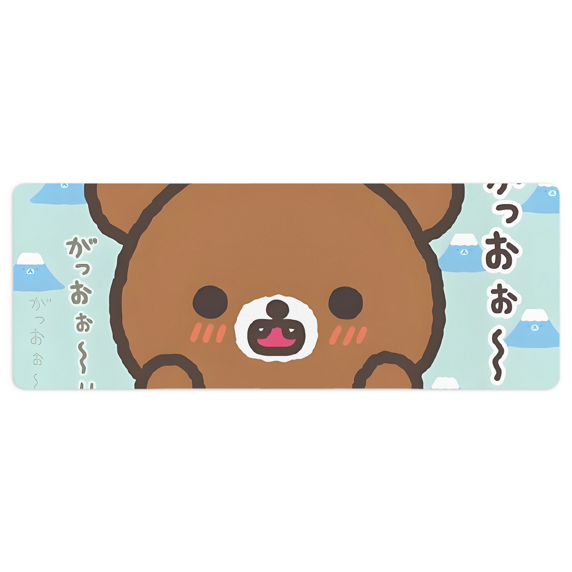 （画像用） リラックマ リラックマ キイロイトリ Rilakkuma Korilakkuma Kiiroitori ステッチ加工 大判デスクマット／滑り止めマウスパッド
