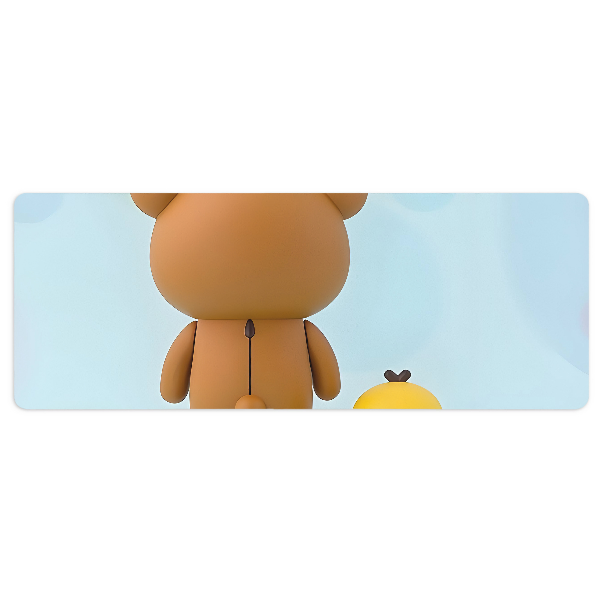（画像用） リラックマ リラックマ キイロイトリ Rilakkuma Korilakkuma Kiiroitori ステッチ加工 大判デスクマット／滑り止めマウスパッド