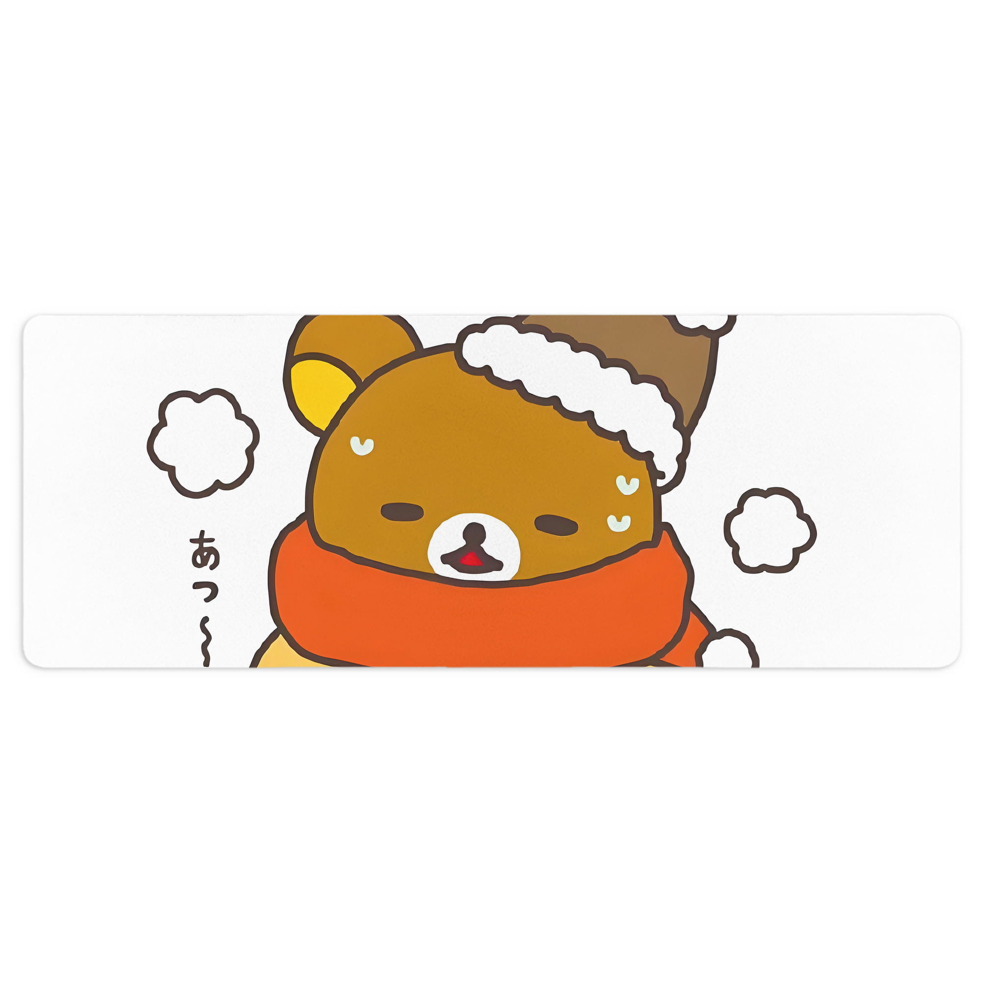 （画像用） リラックマ リラックマ キイロイトリ Rilakkuma Korilakkuma Kiiroitori ステッチ加工 大判デスクマット／滑り止めマウスパッド