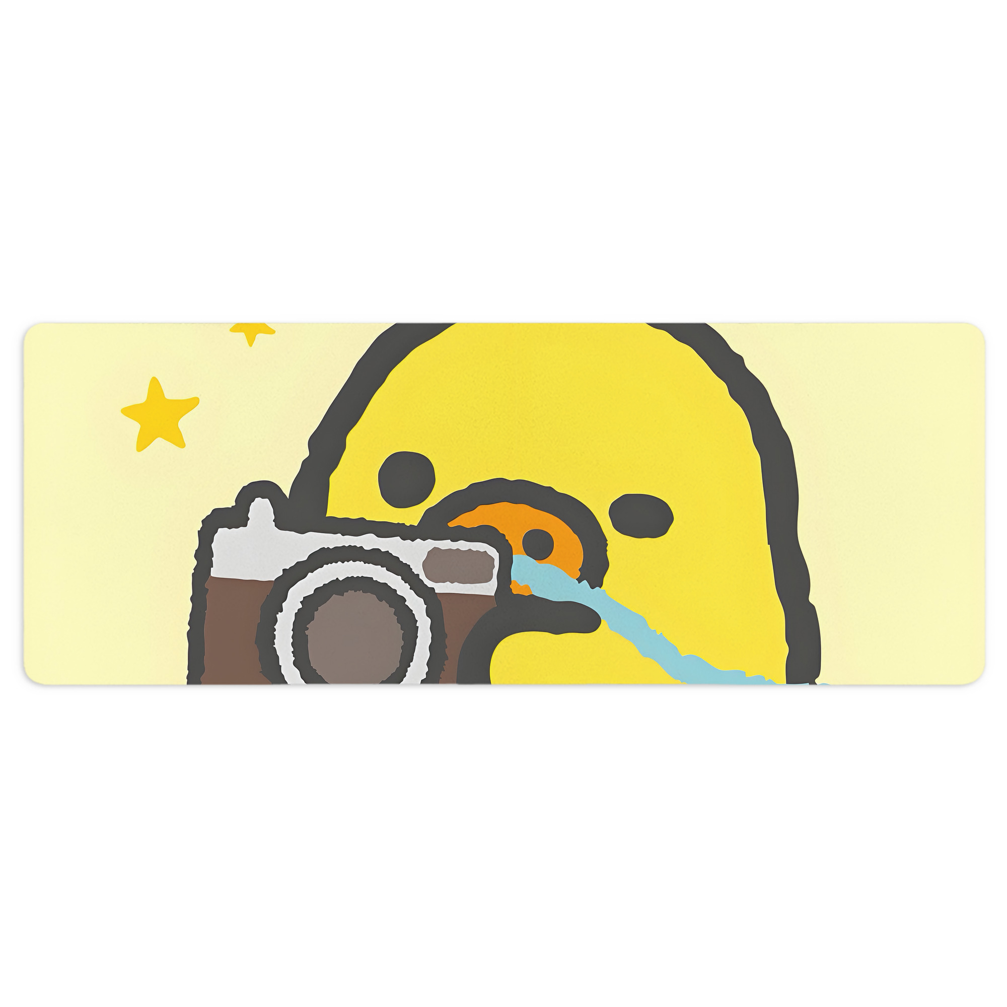（画像用） リラックマ リラックマ キイロイトリ Rilakkuma Korilakkuma Kiiroitori ステッチ加工 大判デスクマット／滑り止めマウスパッド