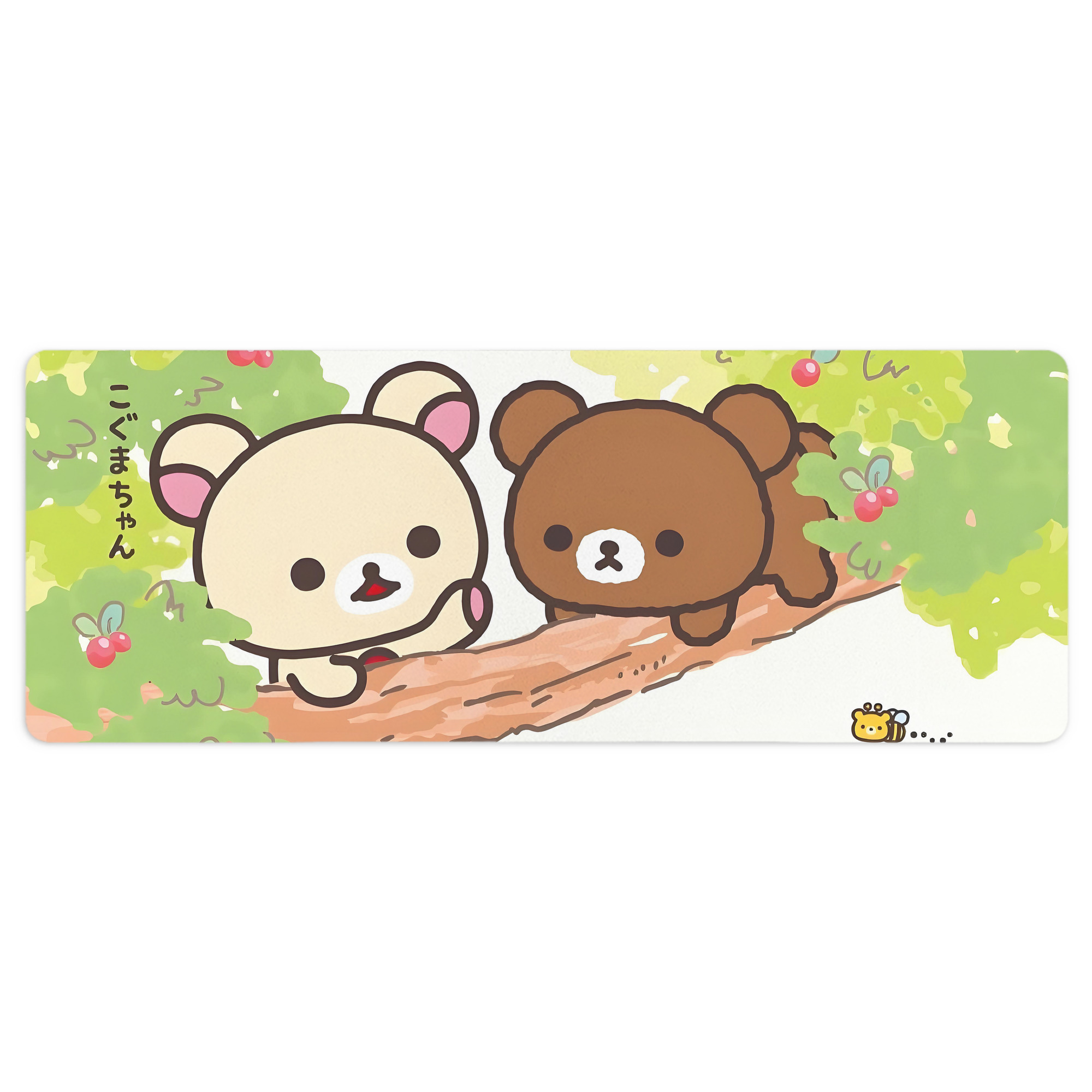 （画像用） リラックマ リラックマ キイロイトリ Rilakkuma Korilakkuma Kiiroitori ステッチ加工 大判デスクマット／滑り止めマウスパッド