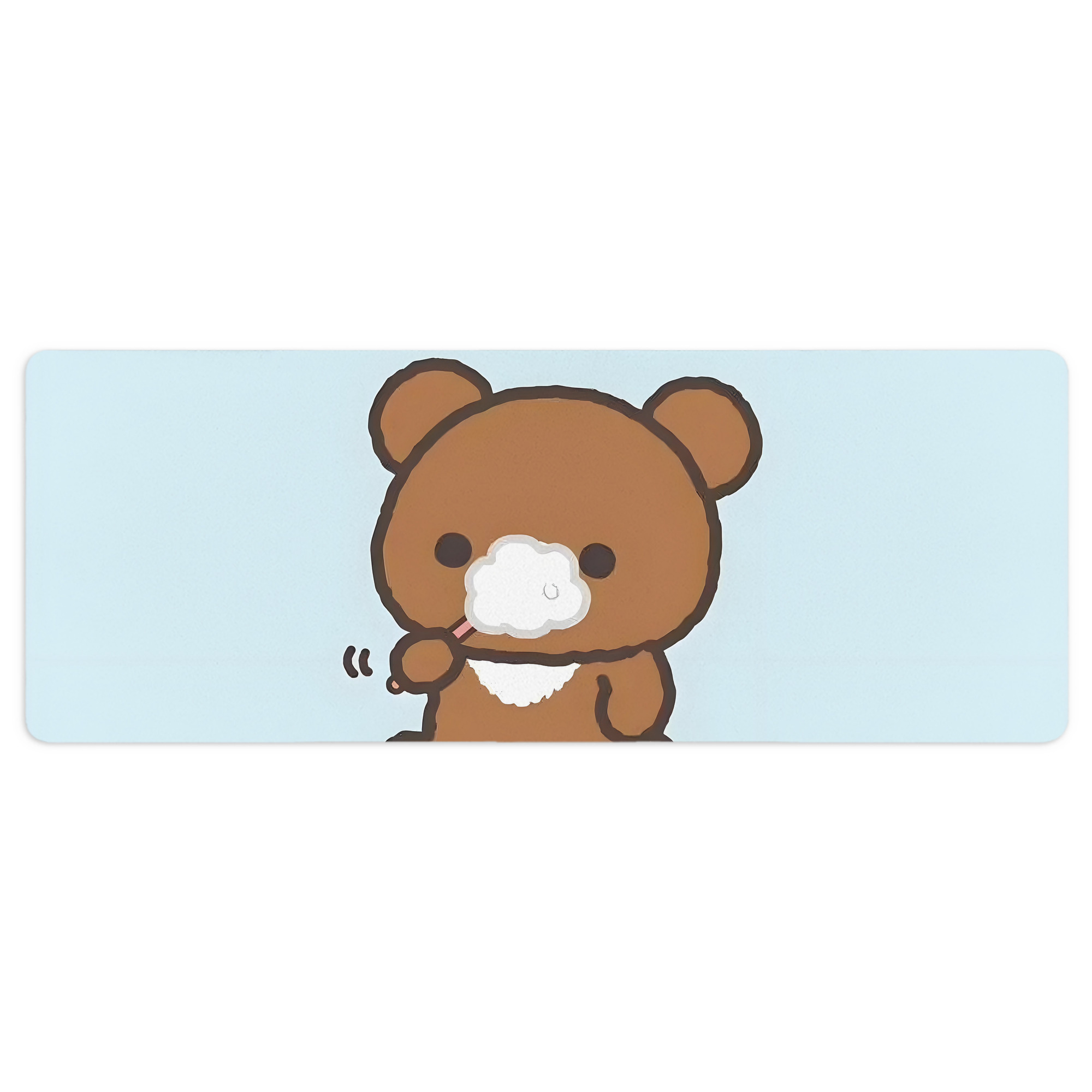 （画像用） リラックマ リラックマ キイロイトリ Rilakkuma Korilakkuma Kiiroitori ステッチ加工 大判デスクマット／滑り止めマウスパッド