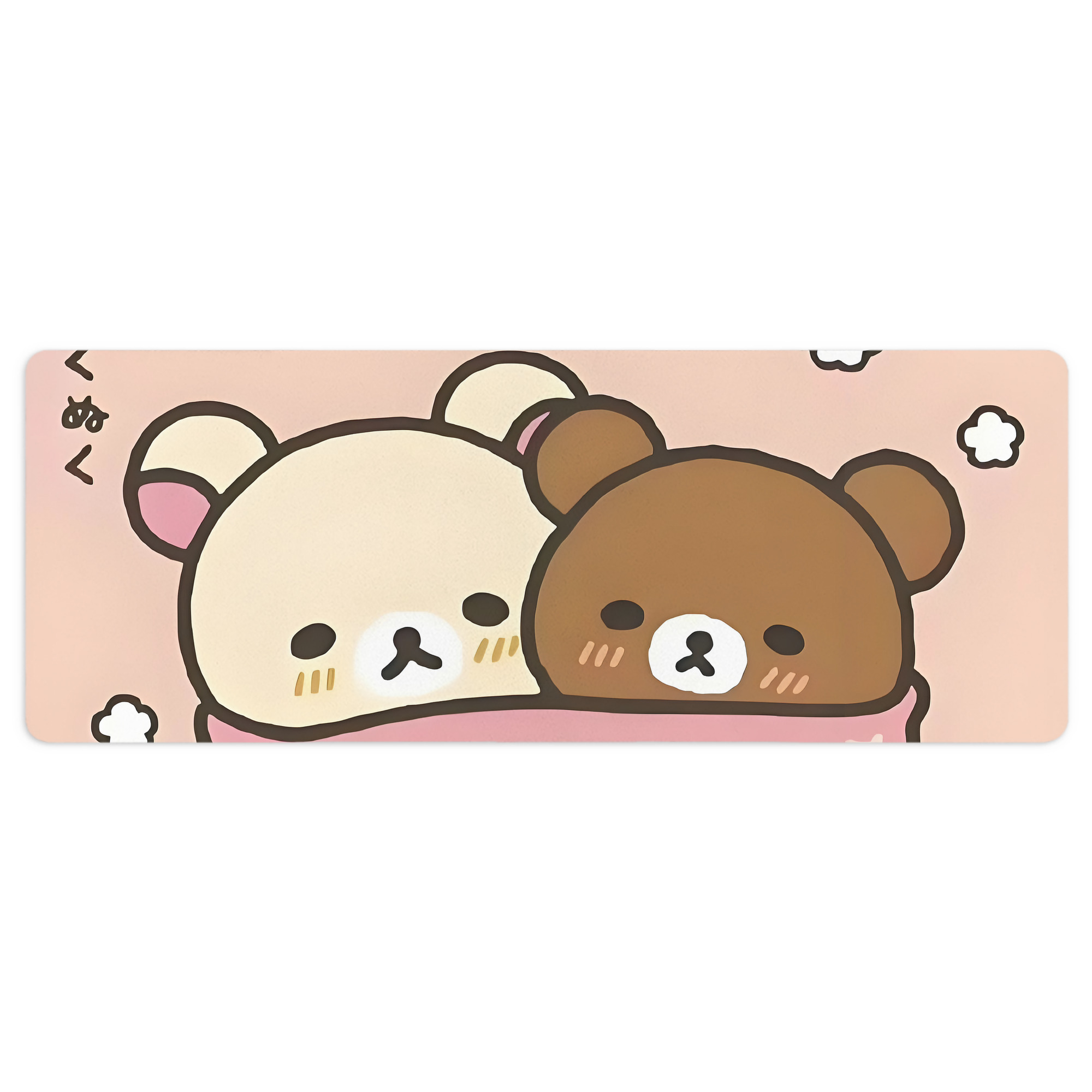 （画像用） リラックマ リラックマ キイロイトリ Rilakkuma Korilakkuma Kiiroitori ステッチ加工 大判デスクマット／滑り止めマウスパッド