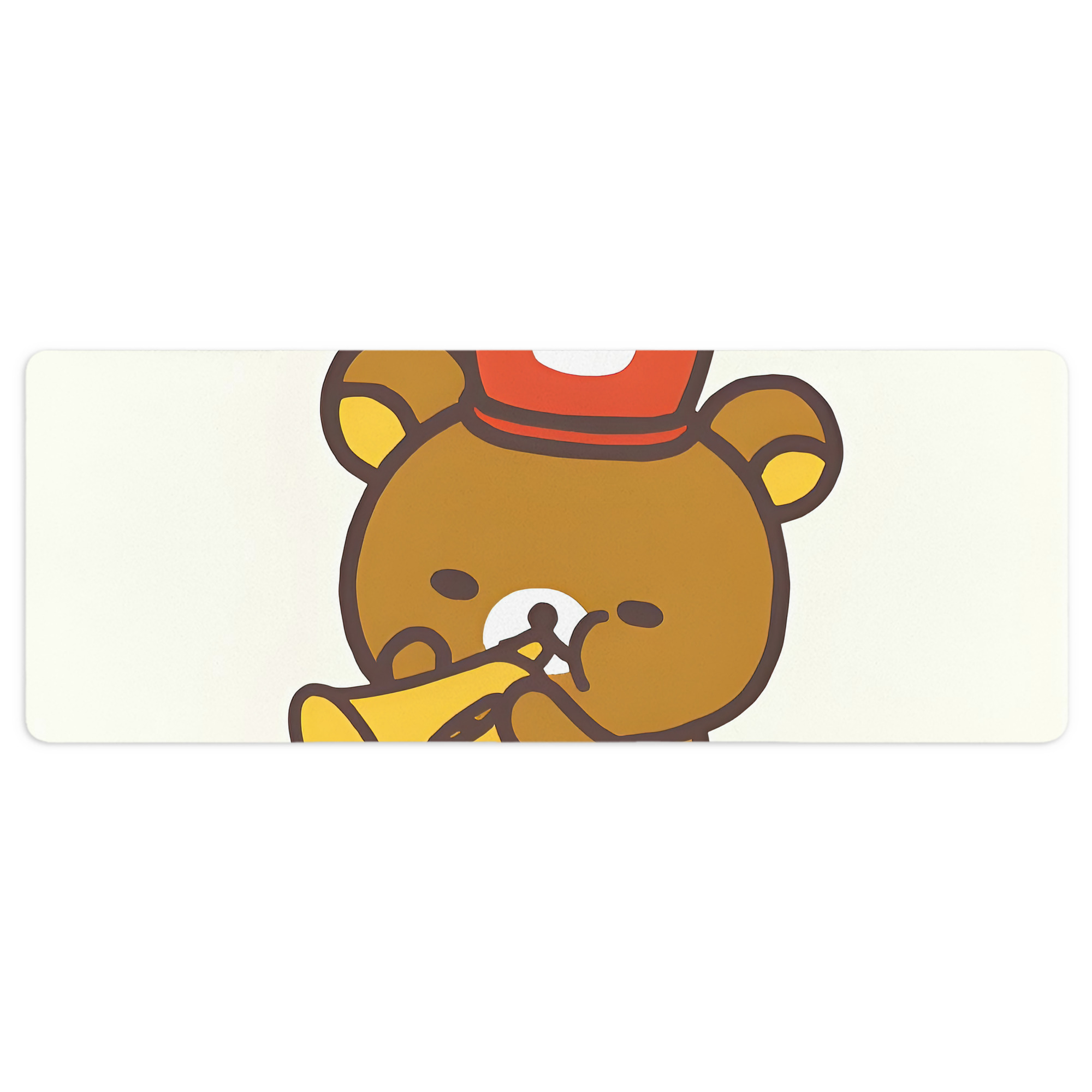 （画像用） リラックマ リラックマ キイロイトリ Rilakkuma Korilakkuma Kiiroitori ステッチ加工 大判デスクマット／滑り止めマウスパッド