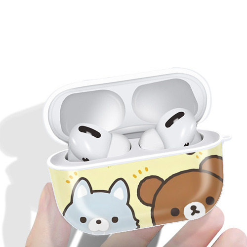 リラックマ リラックマ キイロイトリ Rilakkuma Korilakkuma Kiiroitori 【AirPods Pro用】ハードシェル保護ケース 耐衝撃・防指紋・カラビナ付き商品仕様