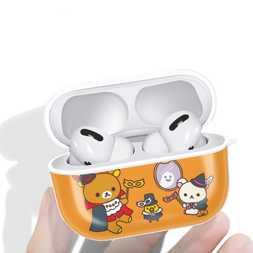 リラックマ リラックマ キイロイトリ Rilakkuma Korilakkuma Kiiroitori 【AirPods Pro用】ハードシェル保護ケース 耐衝撃・防指紋・カラビナ付き商品仕様