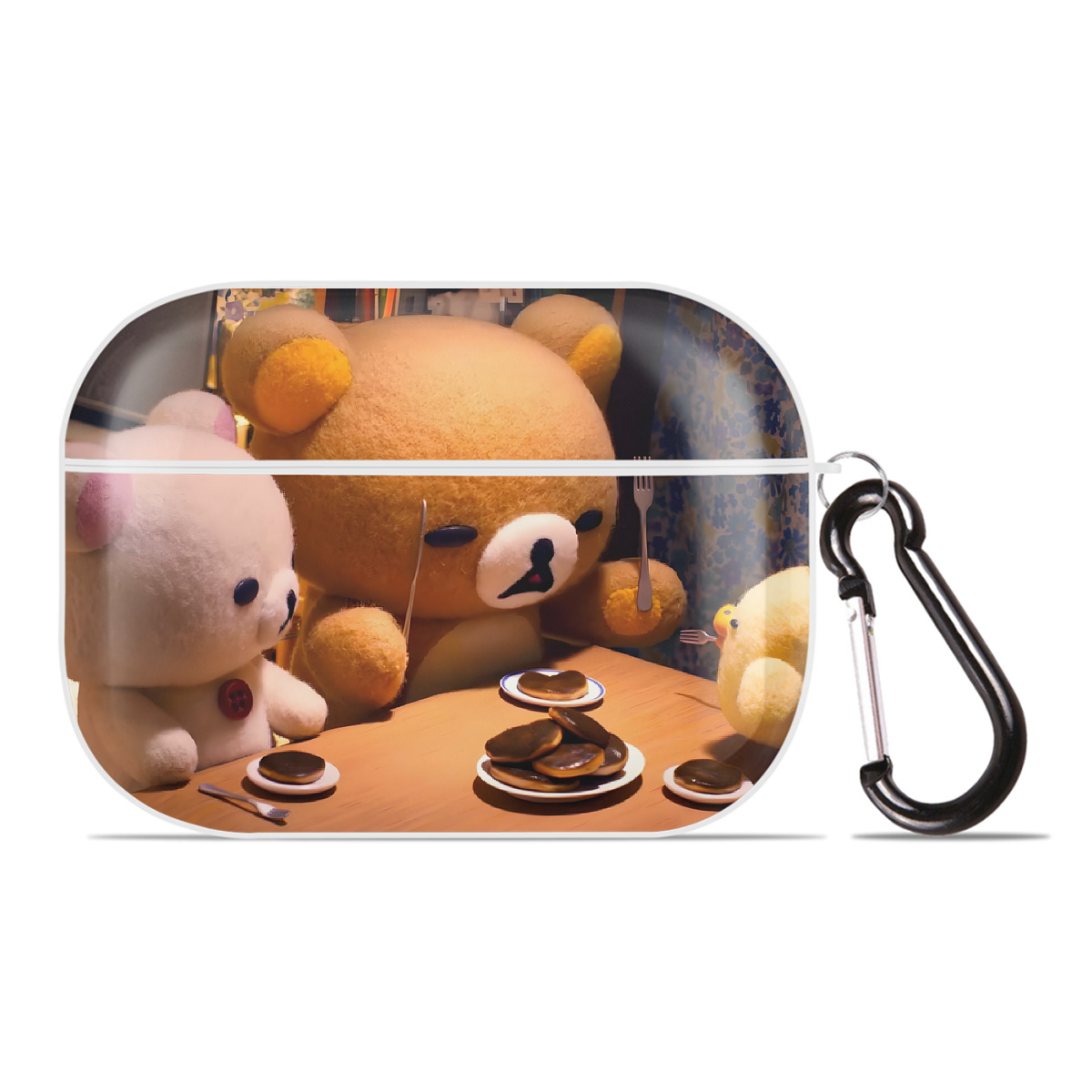 （画像用） リラックマ リラックマ キイロイトリ Rilakkuma Korilakkuma Kiiroitori 【AirPods Pro用】ハードシェル保護ケース 耐衝撃・防指紋・カラビナ付き商品仕様