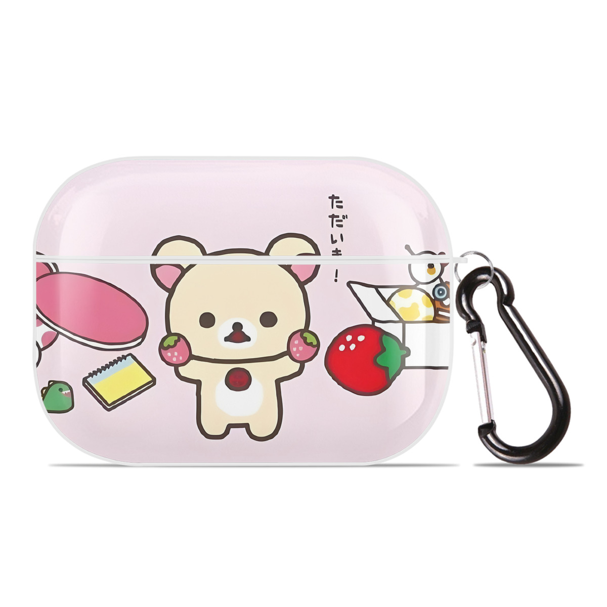 （画像用） リラックマ リラックマ キイロイトリ Rilakkuma Korilakkuma Kiiroitori 【AirPods Pro用】ハードシェル保護ケース 耐衝撃・防指紋・カラビナ付き商品仕様