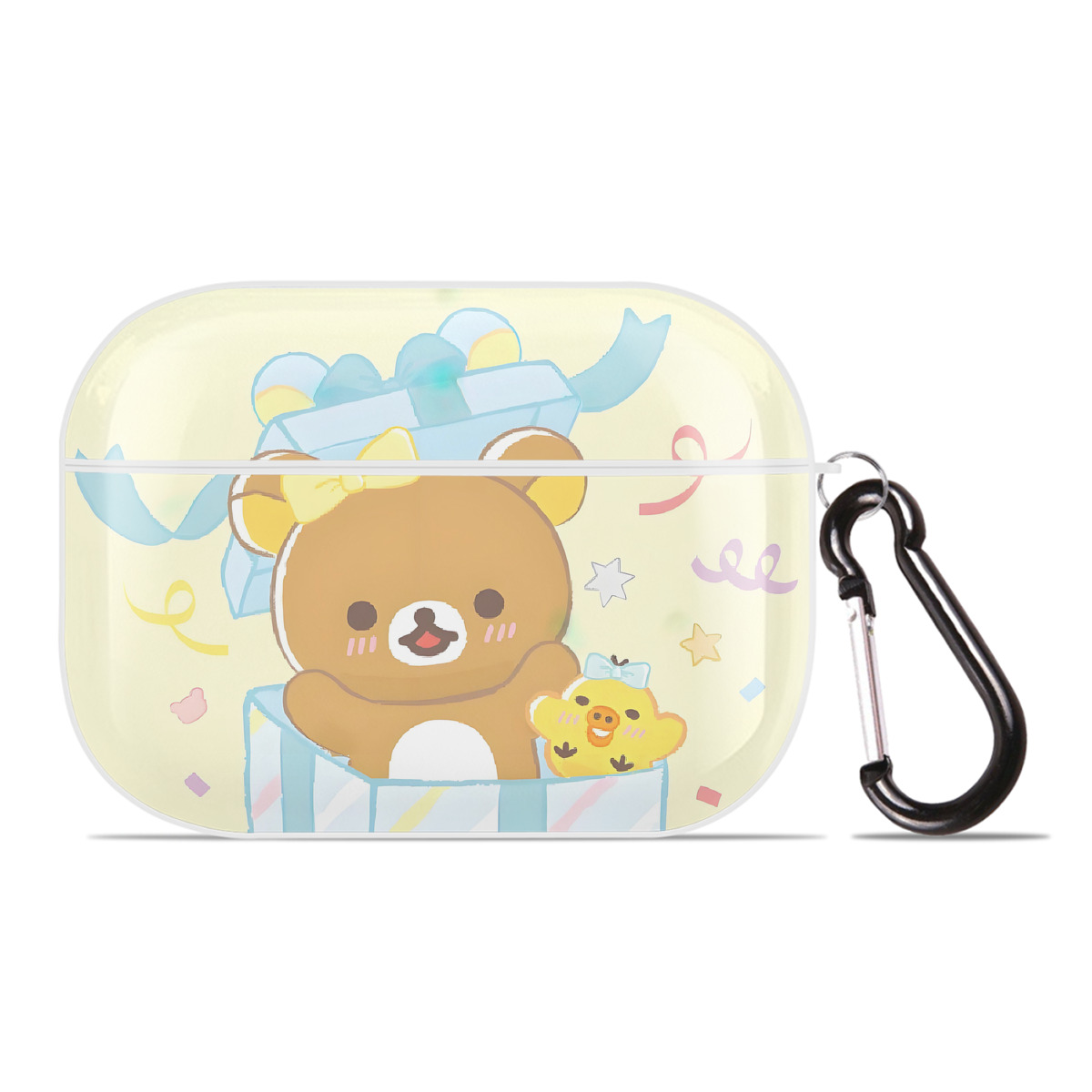 （画像用） リラックマ リラックマ キイロイトリ Rilakkuma Korilakkuma Kiiroitori 【AirPods Pro用】ハードシェル保護ケース 耐衝撃・防指紋・カラビナ付き商品仕様
