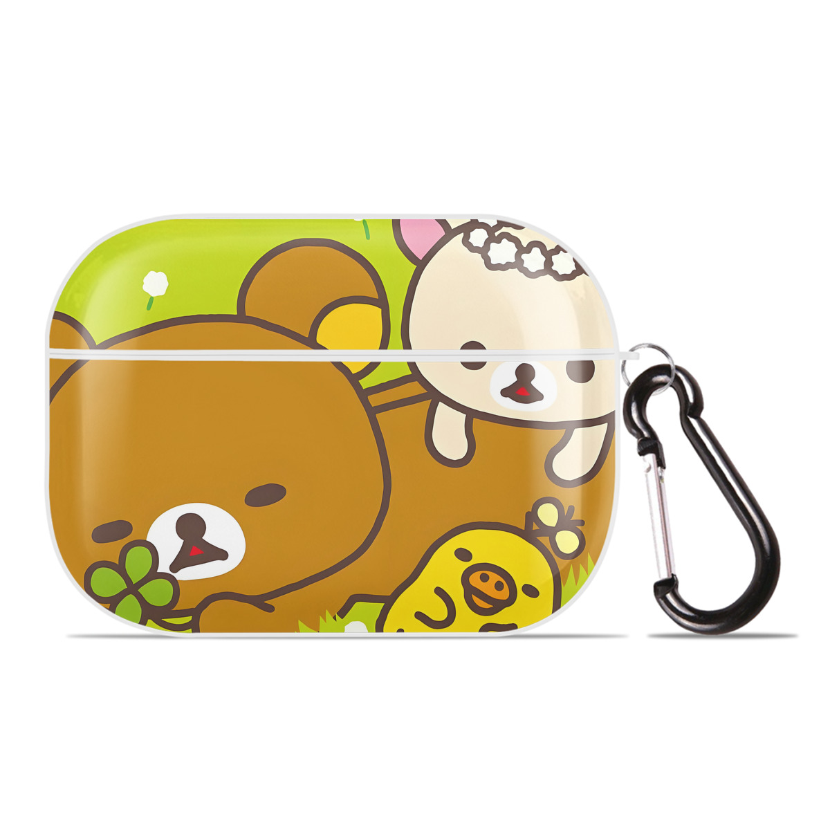 （画像用） リラックマ リラックマ キイロイトリ Rilakkuma Korilakkuma Kiiroitori 【AirPods Pro用】ハードシェル保護ケース 耐衝撃・防指紋・カラビナ付き商品仕様