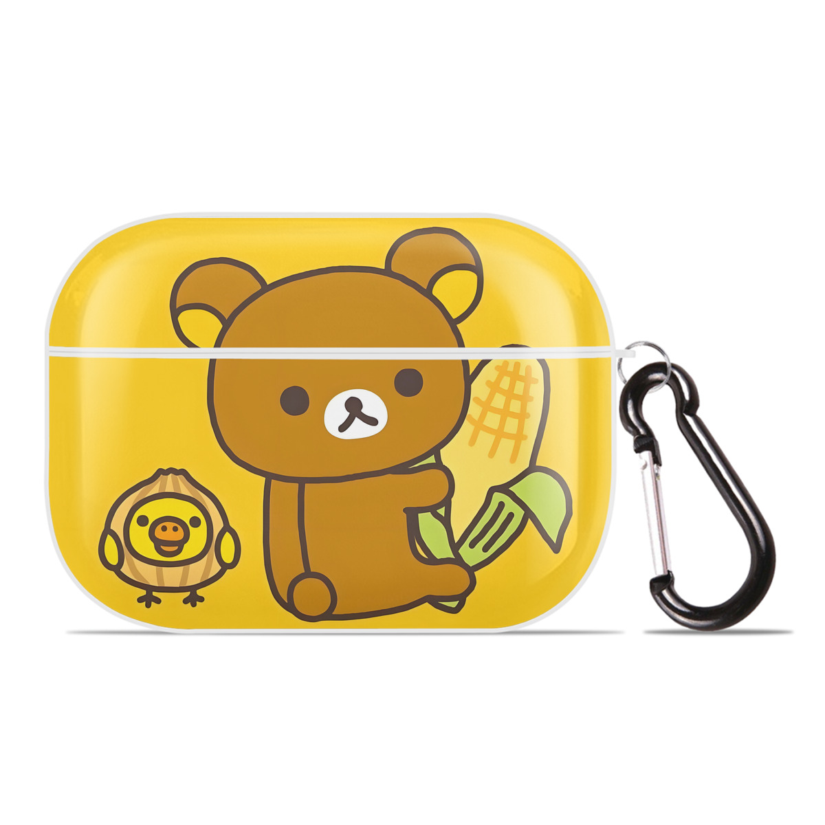 （画像用） リラックマ リラックマ キイロイトリ Rilakkuma Korilakkuma Kiiroitori 【AirPods Pro用】ハードシェル保護ケース 耐衝撃・防指紋・カラビナ付き商品仕様