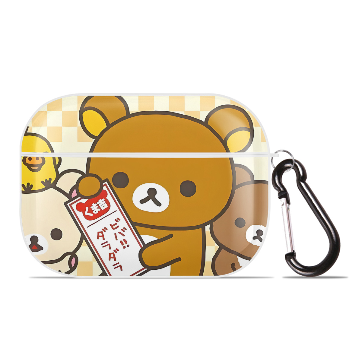 （画像用） リラックマ リラックマ キイロイトリ Rilakkuma Korilakkuma Kiiroitori 【AirPods Pro用】ハードシェル保護ケース 耐衝撃・防指紋・カラビナ付き商品仕様