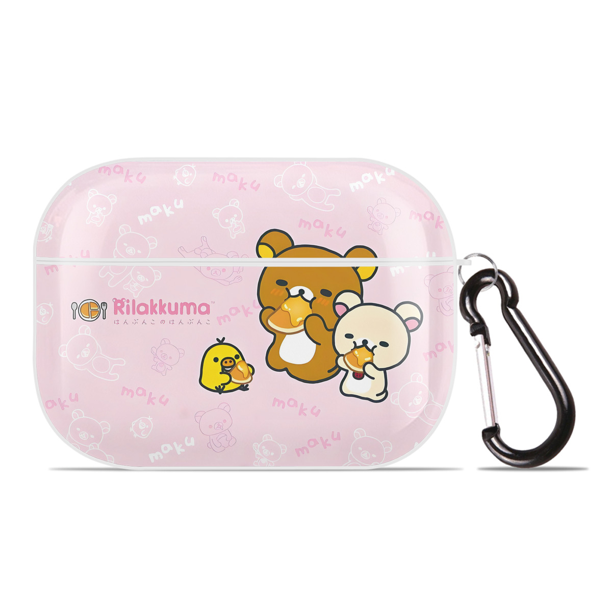 （画像用） リラックマ リラックマ キイロイトリ Rilakkuma Korilakkuma Kiiroitori 【AirPods Pro用】ハードシェル保護ケース 耐衝撃・防指紋・カラビナ付き商品仕様