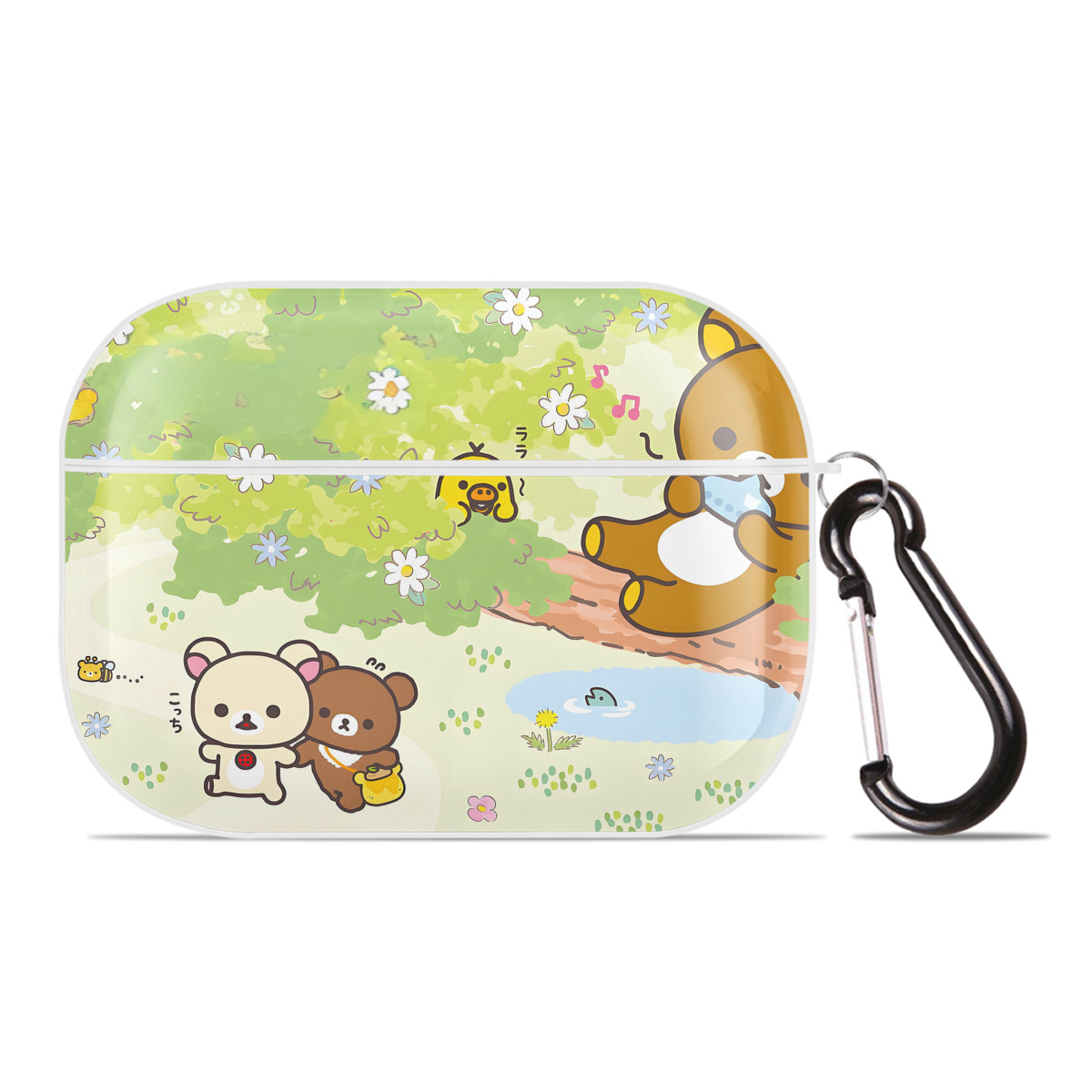 （画像用） リラックマ リラックマ キイロイトリ Rilakkuma Korilakkuma Kiiroitori 【AirPods Pro用】ハードシェル保護ケース 耐衝撃・防指紋・カラビナ付き商品仕様